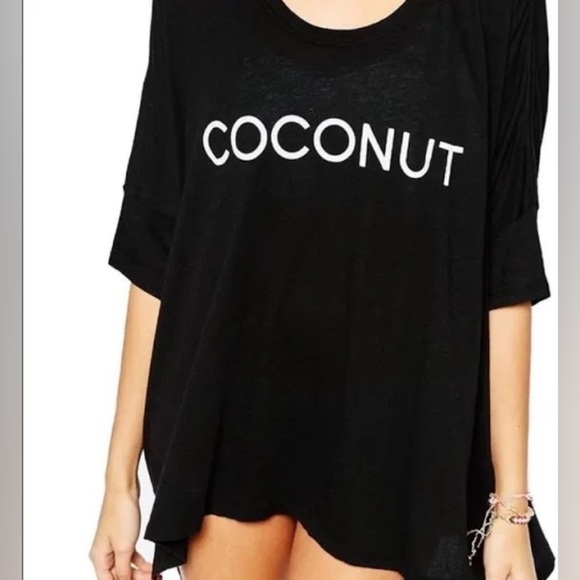 Not For  Sale   Wildfox Swim Coverup NWOT “Coconut” Black - S - Picture 2 of 4
